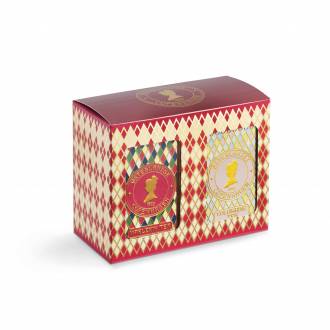 Gaveæske med 2 dåser 12stk Thebreve - Harlekin & Colombine