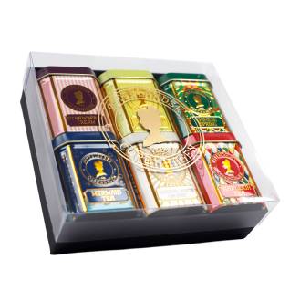 Giftbox with 6 tins of tea - Green Mixed Tea