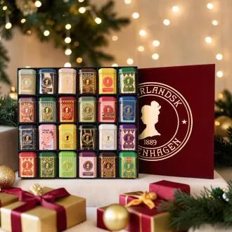 Coffret cadeau de 24 boîtes de thé, Tea Selection 24 de Noël, rouge