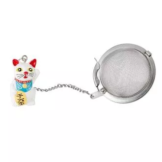 Theæg m. vedhæng Lucky Cat