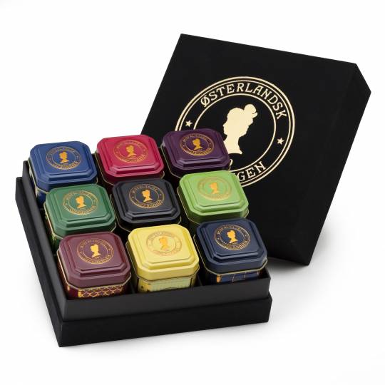 Deluxe Giftbox with 9 tins of tea - Hits'n'Black