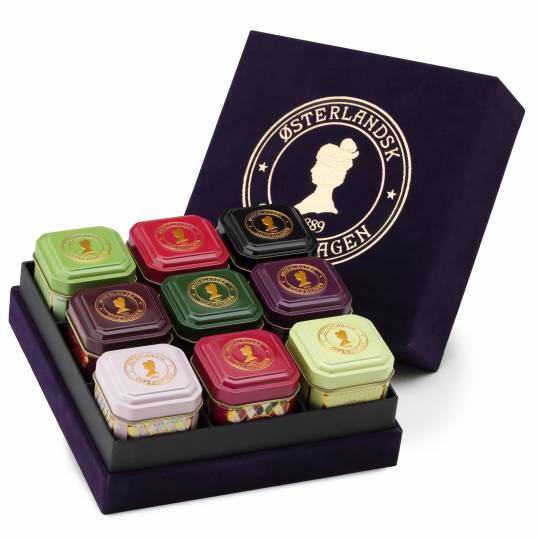 Deluxe Geschenkbox mit 9 Dosen Tee - beliebter Tee
