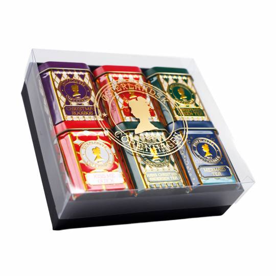 Giftbox with 6 tins of tea - Christmas Edition