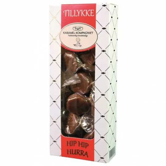 Tillykke Flødekarameller, gaveæske 100g.