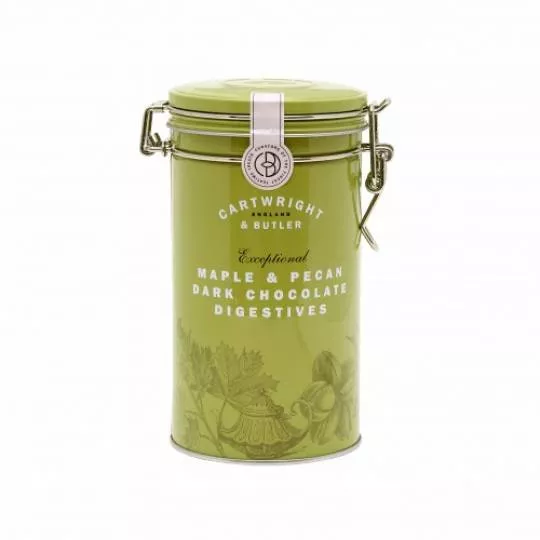 C&B Tin w Maple & Pecan Dark Choco Digestives- 200g