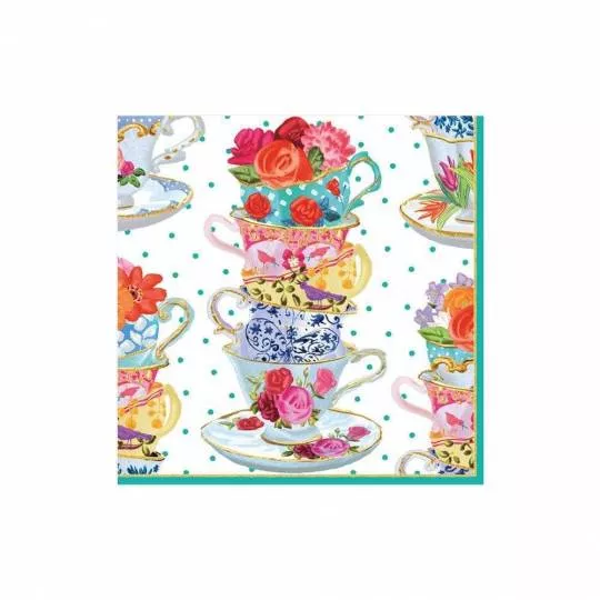 Serviet, lille - Tea Cups